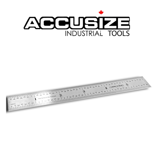 6" x 3/4" Rigid Steel Ruler 4R - Accusize EG06-4008