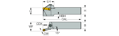 GHDKR-31.7-8 Grooving Holder - Iscar