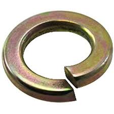 1" Lock Washer Yellow Zinc (Sold Individually)