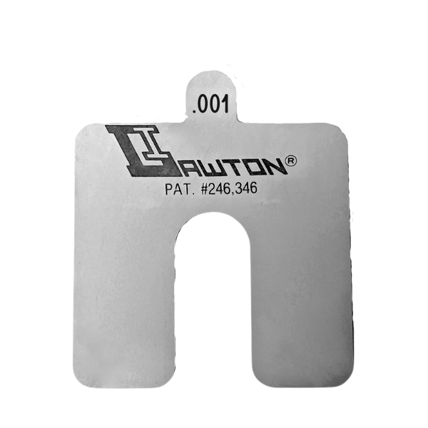 .001" x 4"x 4" Slotted Shim Stainless Steel - Lawton C 001