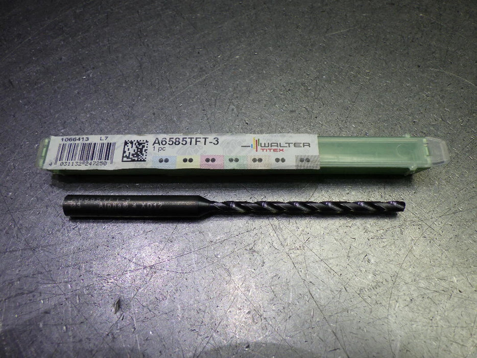 3mm 2 Flute Coolant Through Carbide Drill - Walter Titex A6585TFT-3 5093088
