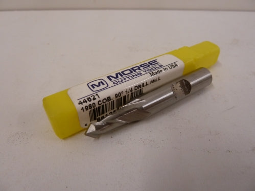 1/4" 2 Flute 90 Degree Drill Mill HSSCo - Morse 44621