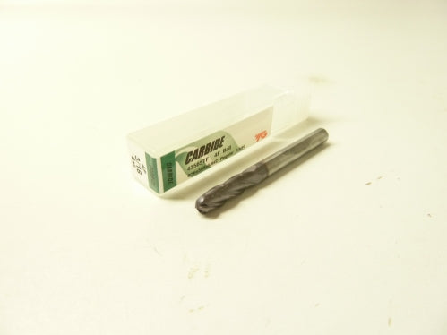 3/16" 4 Flute Ballnose Carbide End Mill Tialn - YG-1 43565TE