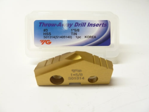 1-5/8" Spade Drill Insert HSS TiN - YG-1 S01314