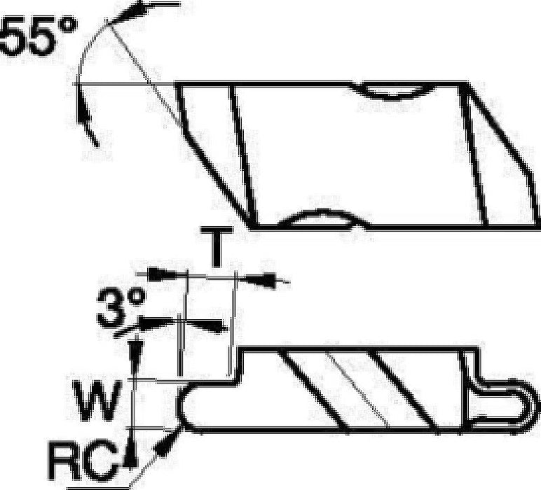 NR4125L TN6025 Top Notch Grooving Insert - Widia