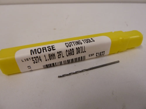 1.0mm Jobber Carbide Drill - Morse Pt#51022