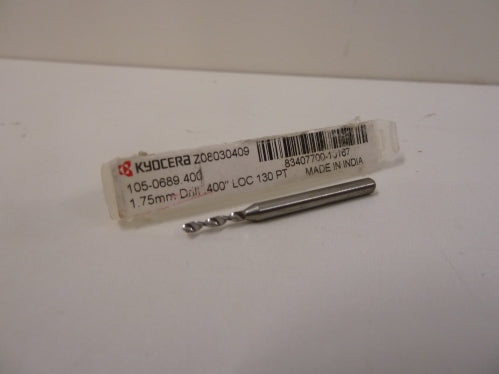 1.75mm Carbide Drill - Kyocera