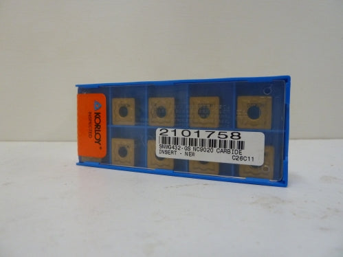 SNMG432-GS NC9020 Carbide Insert - Korloy 2101758 (Stainless Steel Grade)