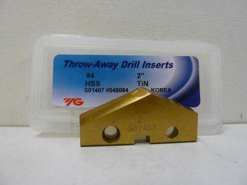 2" Spade Drill Insert HSS TiN - YG-1 S01407
