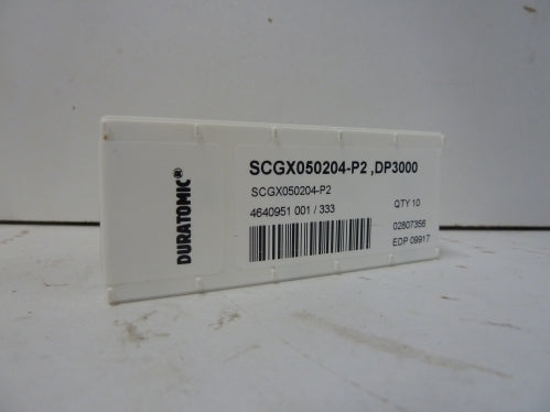 SCGX050204-P2 DP3000 Carbide Insert - Seco 09917 (Stainless Steel/Cast Iron)