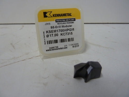 17mm Drill Insert - KSEM1700HPGM KC7315 Kennametal