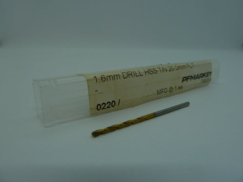 1.6mm Jobber Drill HSS TiN - Guhring (.062")