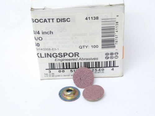 3/4" 60 Grit Socatt Disc - Standard Abrasives