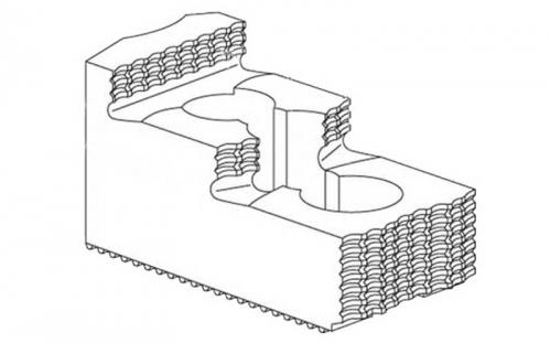 #492-025 - 15" HARD TOP JAWS WITH METRIC SERRATION (3pc SET) B215 - Rohm 492025