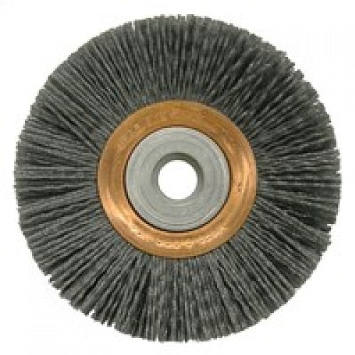 4" Abrasive Nylon Wheel  .040/120SC Wire  5/8"-1/2" Arbor Hole - Weiler 31275