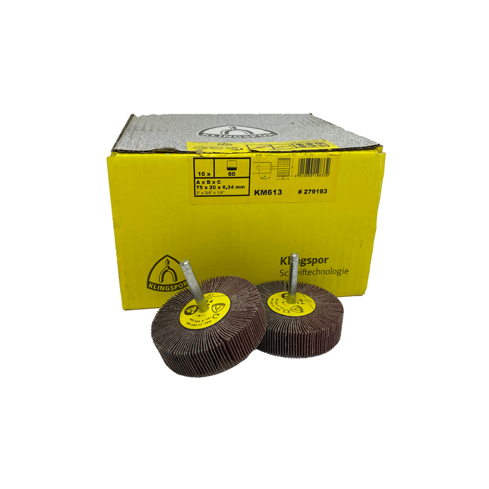 3" x 3/4" x 1/4" 60 Grit Flap Wheel - Klingspor
