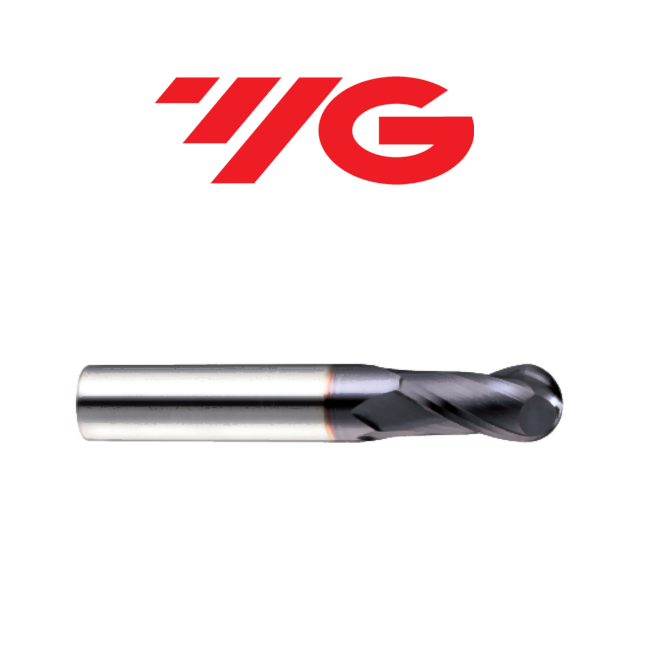 1/4" 2 Flute Ballnose Carbide End Mill ALU-POWER - YG-1 89573
