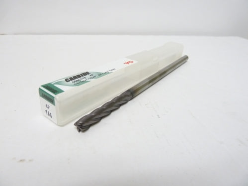 1/4" 4 Flute Extra Long Carbide End Mill Tialn - YG Pt#55901TF