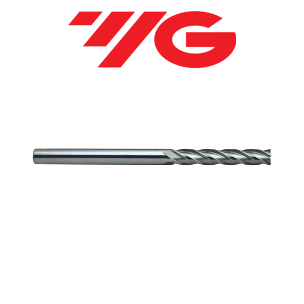 1/4" 4 Flute Extra Long Carbide End Mill Tialn - YG Pt#55901TF