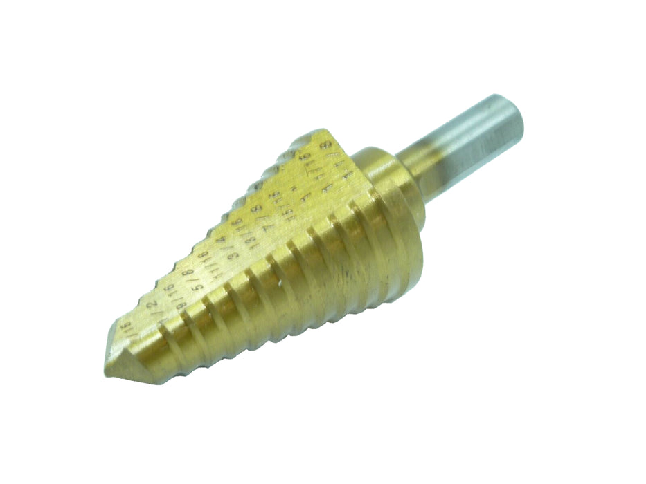 1/2" to 1-1/8" Step Drill/Deburring HSS TiN