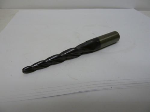 3 Degree 1/4" Tapered Ballnose Carbide End Mill Tialn - GARR