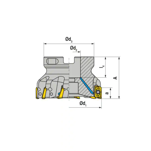 6" Indexable Face Mill - Ceratizit MaxiMillA211 5874860008