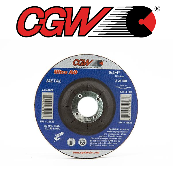 5" x 1/4" x 7/8" Type 27 Depressed Center Grinding Disc - CGW 35627