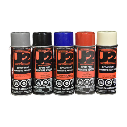Alkyd Enamel Gloss Black Spray Paint - J2 Products E117