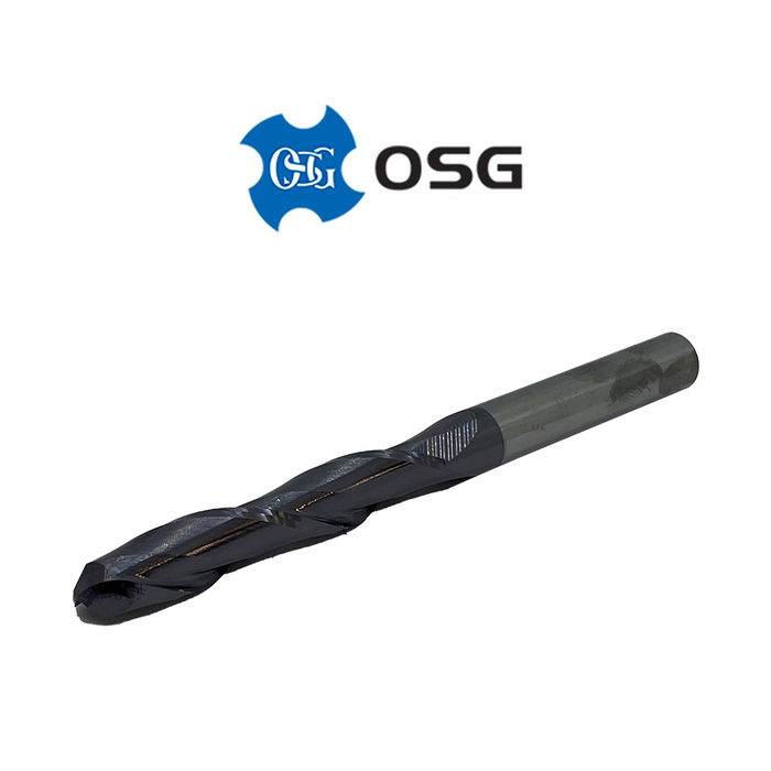 1/2" 2 Flute Extra Long Length Ballnose Carbide End Mill TiALN - OSG 482-5000-BN11