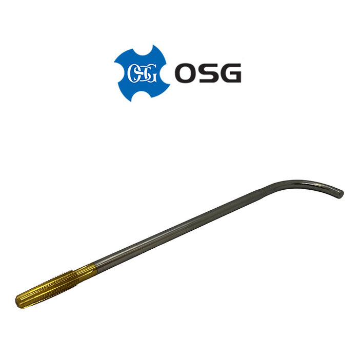 M10 x 1.5 Curved Shank Straight Flute Tap HSSCo TiN - OSG TT1060035B