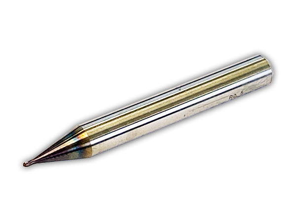0.37mm 2 Flute Ballnose Long Length Carbide End Mill Impact Miracle - Mitsubish VF-35B-SP
