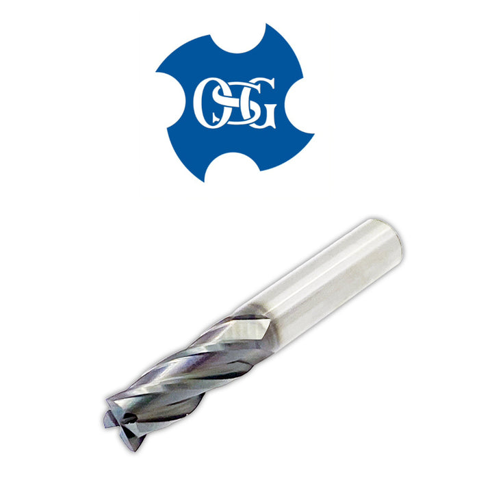 3/8" 4 Flute Carbide End Mill TiALN (0.005" Rad) - OSG W205114