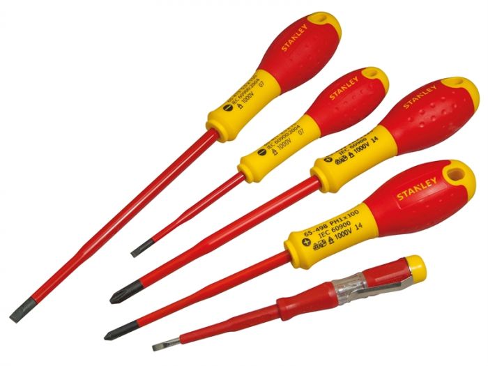 5pcs FatMax Slim VDE Insulated Screwdriver Set - Stanley