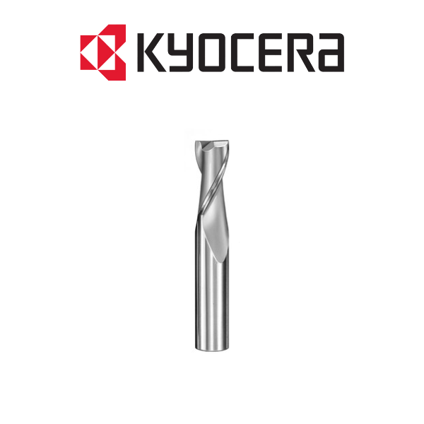 1/8" 2 Flute (.020" Rad) Carbide End Mill TC Coated - Kyocera 38316