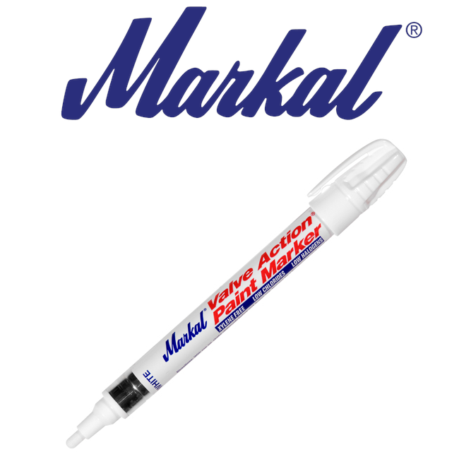 White Valve Action Paint Marker - Markal 96820