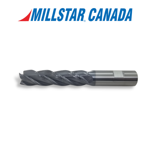 3/4" 4 Flute XX/Long Variable Flute Carbide End Mill XRN (4" LOC  6" O/L) Millstar EIS4-0750-4.0-6-XRN