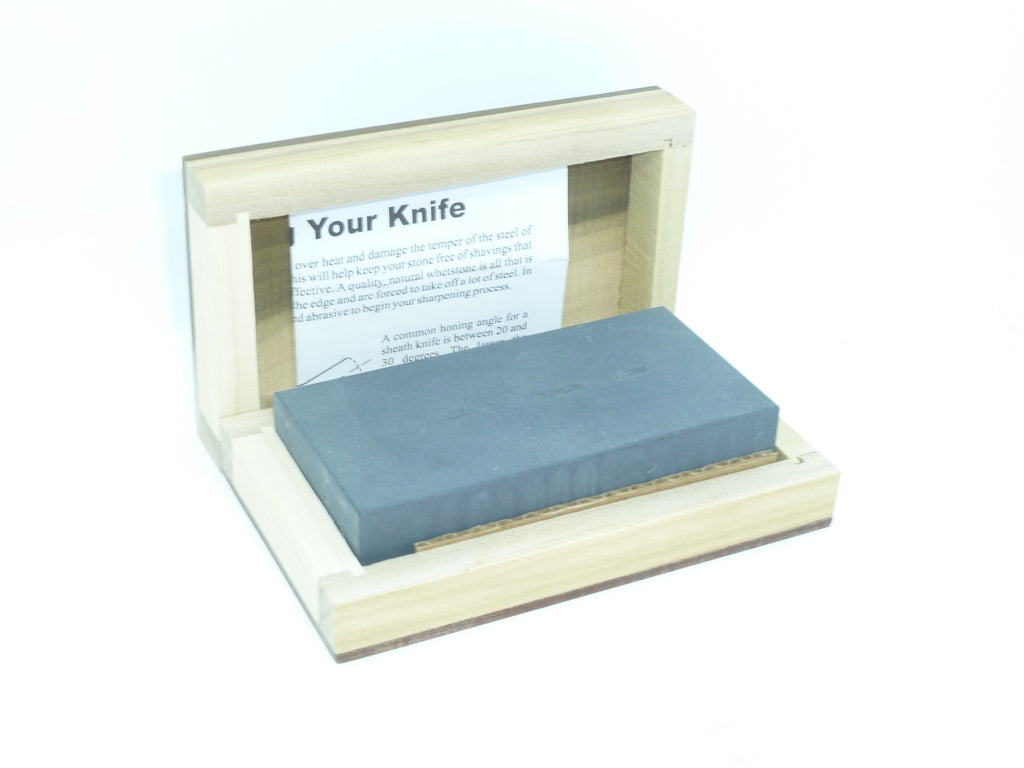 Dan's Whetstone Black Hard Arkansas Ultra Fine Bench Stone Wooden Box (6  inch x 2 inch x 1/2 inch)