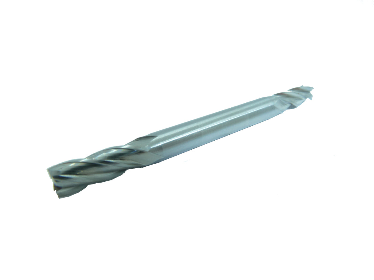 Drill America BRCF212 HSS 4 Flute Double End Mill, 3/8 Inch – High Speed Steel, Bright Finish - View #3