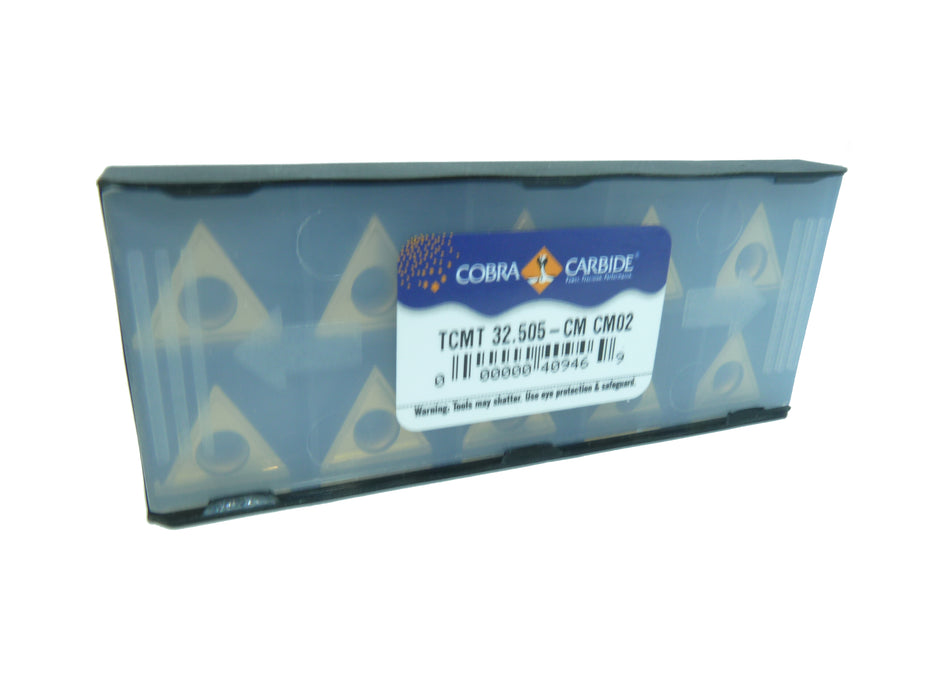 TCMT32.505-CM CM02 Carbide Insert - Cobra Carbide (Steel)