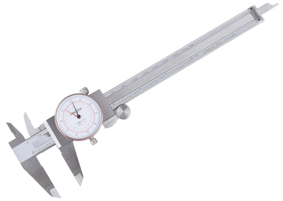 8"/200mm Dual Needle Precision Inch/Metric Dial Caliper - Accusize P920-S238