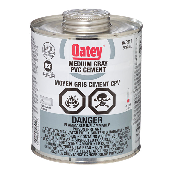 Medium Gray PVC Cement - Oatey