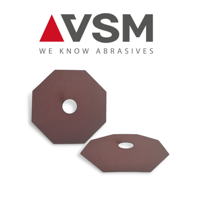 125mm x 22mm x 120 Grit Fibre Sanding Disc - Octagonal - VSM