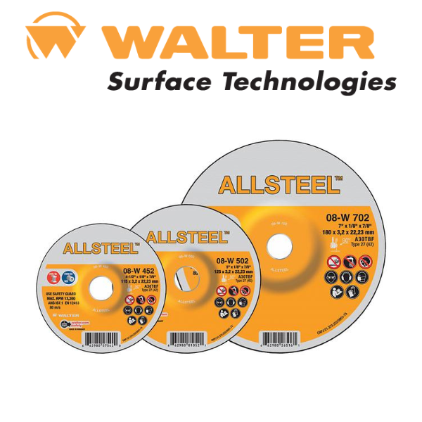 5" x 1/4" x 7/8" AllSteel Grinding Wheel - Walter #08-W 500