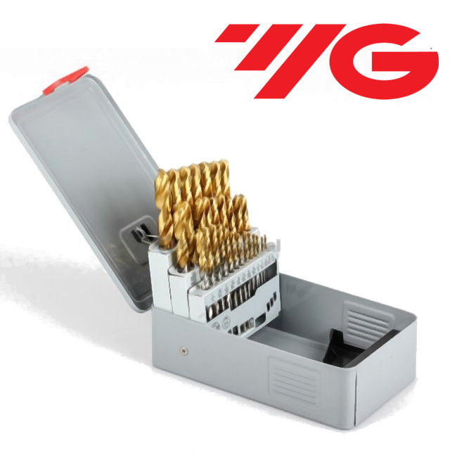1/16 - 1/2" x 1/64" 29pc Gold-P Jobber Drill Set HSS - YG-1 D1GP182SET