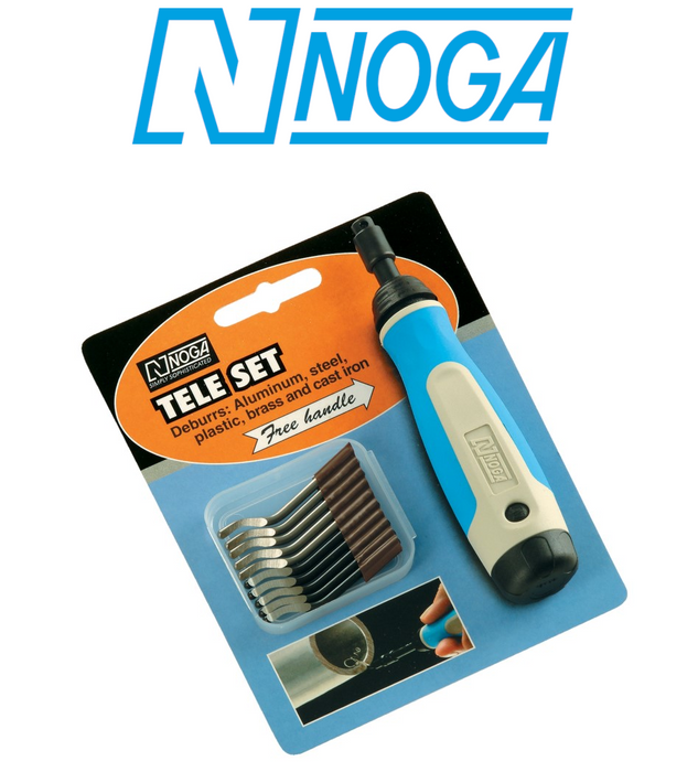 S Tele Deburring Set - NOGA NG8350 (10 Blades Included)