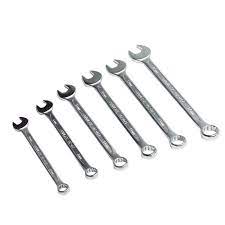 6pcs Combination Spanner Wrench Set - Stanley