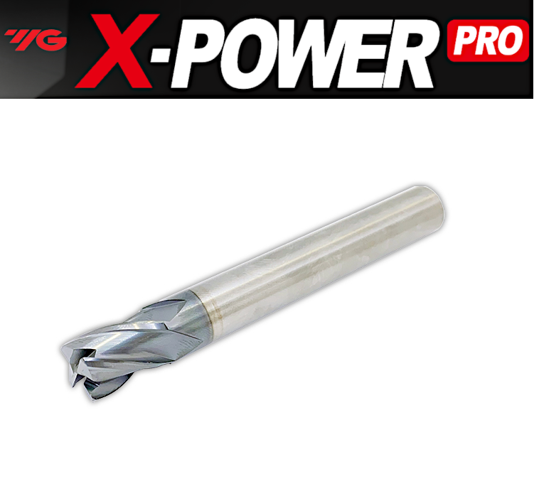 1/2" 4 Flute Stub Carbide End Mill (0.030" Rad) - YG1 X-POWER PRO